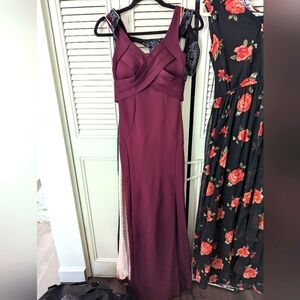 Emerald Sundae lovely and comfortable maroon evening gown